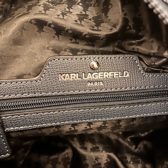 Karl Lagerfeld Paris MARGOT FRINGE ZIP CANVAS TOTE - Picture 6 of 7